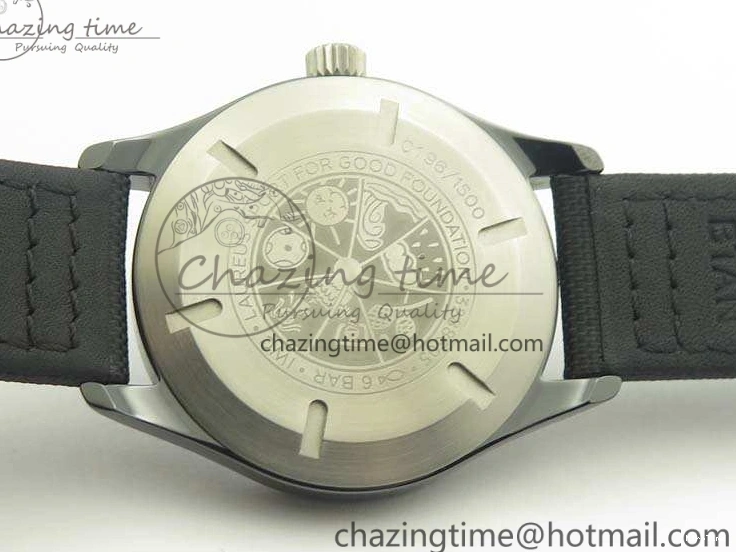 MIROTIME 1231 HighQuality Mark XVIII LAUREUS IW324703 Black Ceramic MKF Best Edition On Black Nylon Strap A 7218